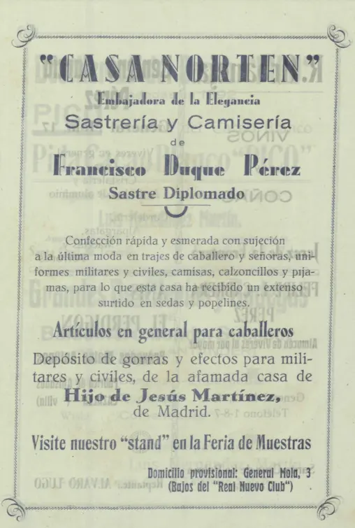 Programa Bajada de La Virgen, 1945.